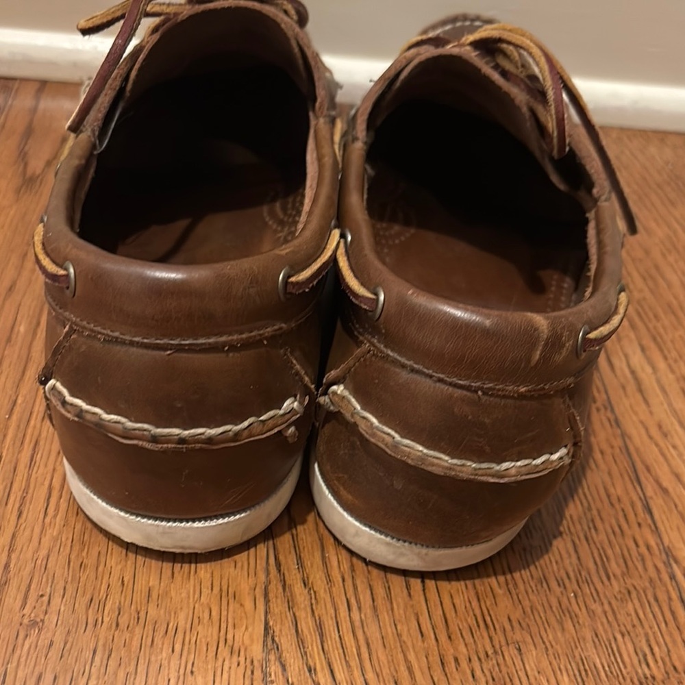 Allen Edmonds Maritime Men's Brown Leather Boat Shoes, size 12 D - Picture 6 of 15